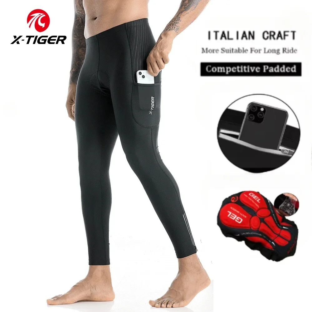 Mountain Biking Overalls - X-TIGER Hommes Vélo Pantalon 5D Gel