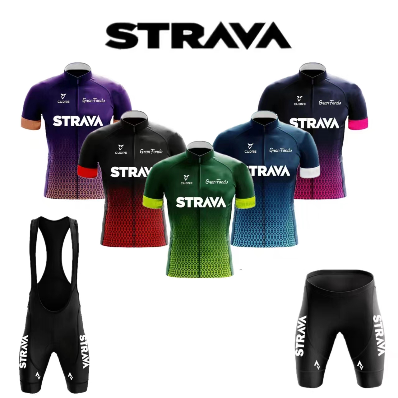 Mountain Biking Overalls - Strava-Ensemble maillot et short respirants à
