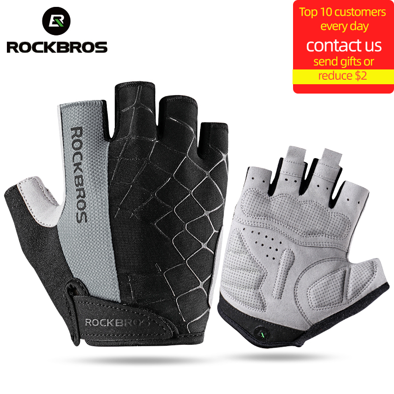 Mountain Biking Gloves Mens - ROCKBROS gants de vélo demi doigt