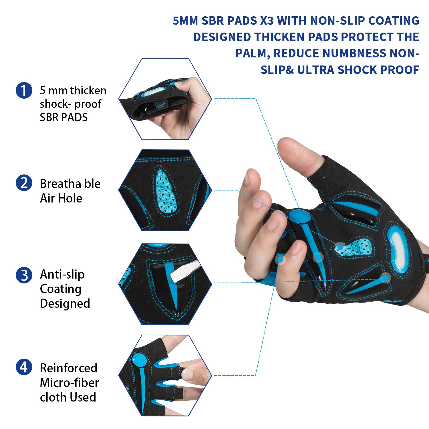 MOREOK-Gants de vélo respirant - Mountain Biking Gloves Mens avis et prix